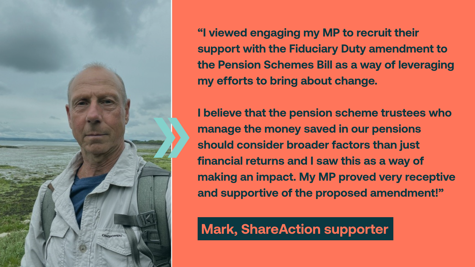 Andrew, ShareAction supporter